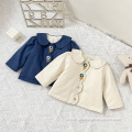 Baby Winter Clothing Embroidered Doll Collar Cardigan